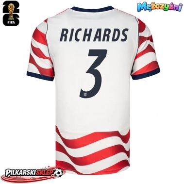 Stany Zjednoczone Chris Richards #3 Koszulka Podstawowa MŚ 2026 Krótki Rękaw