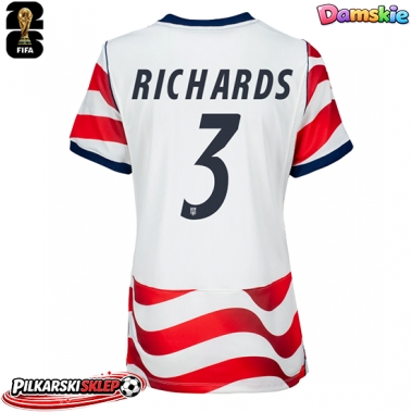 Stany Zjednoczone Chris Richards #3 Koszulka Podstawowa damskie MŚ 2026 Krótki Rękaw