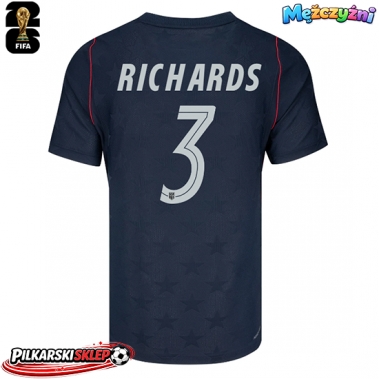 Stany Zjednoczone Chris Richards #3 Koszulka Wyjazdowa MŚ 2026 Krótki Rękaw