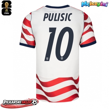 Stany Zjednoczone Christian Pulisic #10 Koszulka Podstawowa MŚ 2026 Krótki Rękaw
