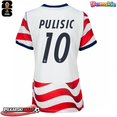 Stany Zjednoczone Christian Pulisic #10 Koszulka Podstawowa damskie MŚ 2026 Krótki Rękaw
