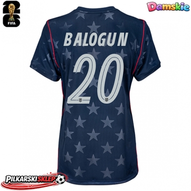 Stany Zjednoczone Folarin Balogun #20 Koszulka Wyjazdowa damskie MŚ 2026 Krótki Rękaw