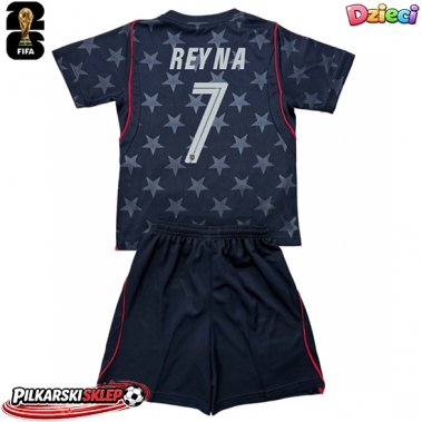 Stany Zjednoczone Giovanni Reyna #7 Koszulka Wyjazdowa dzieci MŚ 2026 Krótki Rękaw (+ krótkie spodenki)