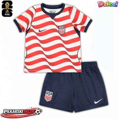 Stany Zjednoczone Koszulka Podstawowa dzieci MŚ 2026 Krótki Rękaw (+ krótkie spodenki)