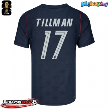 Stany Zjednoczone Malik Tillman #17 Koszulka Wyjazdowa MŚ 2026 Krótki Rękaw
