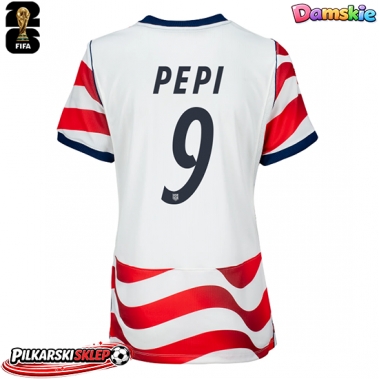 Stany Zjednoczone Ricardo Pepi #9 Koszulka Podstawowa damskie MŚ 2026 Krótki Rękaw