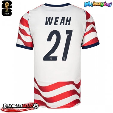 Stany Zjednoczone Timothy Weah #21 Koszulka Podstawowa MŚ 2026 Krótki Rękaw