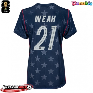 Stany Zjednoczone Timothy Weah #21 Koszulka Wyjazdowa damskie MŚ 2026 Krótki Rękaw