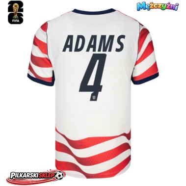 Stany Zjednoczone Tyler Adams #4 Koszulka Podstawowa MŚ 2026 Krótki Rękaw