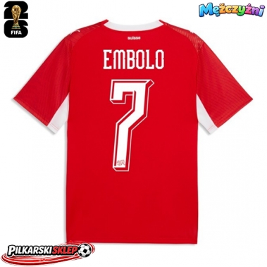 Szwajcaria Breel Embolo #7 Koszulka Podstawowa MŚ 2026 Krótki Rękaw