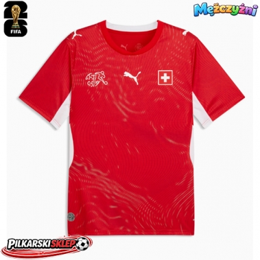 Szwajcaria Koszulka Podstawowa MŚ 2026 Krótki Rękaw