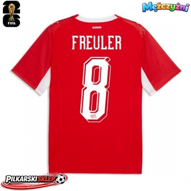 Szwajcaria Remo Freuler #8 Koszulka Podstawowa MŚ 2026 Krótki Rękaw
