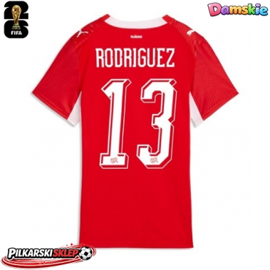 Szwajcaria Ricardo Rodriguez #13 Koszulka Podstawowa damskie MŚ 2026 Krótki Rękaw