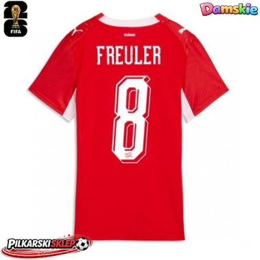 Szwajcaria Ruben Vargas #17 Koszulka Podstawowa damskie MŚ 2026 Krótki Rękaw