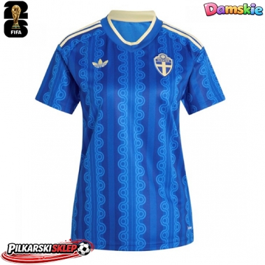 Szwecja Koszulka Wyjazdowa damskie MŚ 2026 Krótki Rękaw