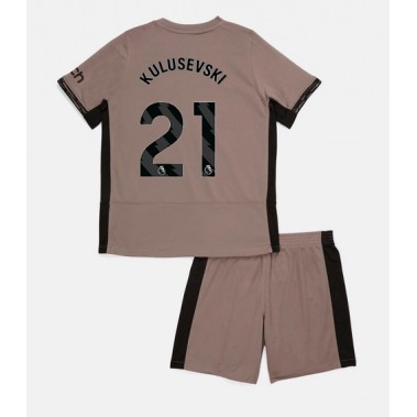 Tottenham Hotspur Dejan Kulusevski #21 Koszulka Trzecia dzieci 2023-24 Krótki Rękaw (+ krótkie spodenki)