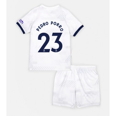 Tottenham Hotspur Pedro Porro #23 Koszulka Podstawowa dzieci 2023-24 Krótki Rękaw (+ krótkie spodenki)