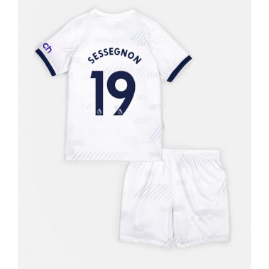 Tottenham Hotspur Ryan Sessegnon #19 Koszulka Podstawowa dzieci 2023-24 Krótki Rękaw (+ krótkie spodenki)