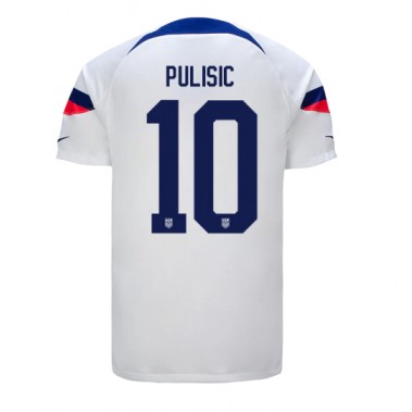 Ujedinjene države Christian Pulisic #10 Koszulka Podstawowa MŚ 2022 Krótki Rękaw