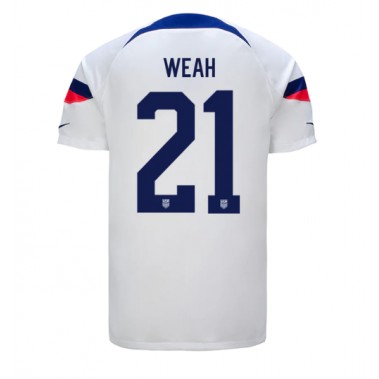 Ujedinjene države Timothy Weah #21 Koszulka Podstawowa MŚ 2022 Krótki Rękaw