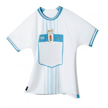 Urugvaj Koszulka Wyjazdowa MŚ 2022 Krótki Rękaw
