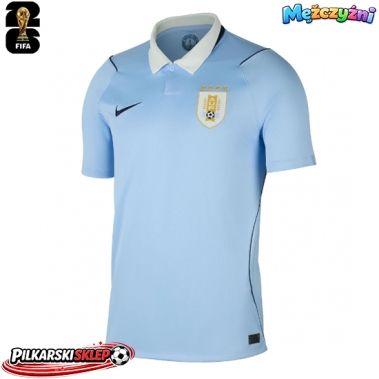 Urugwaj Koszulka Podstawowa MŚ 2026 Krótki Rękaw