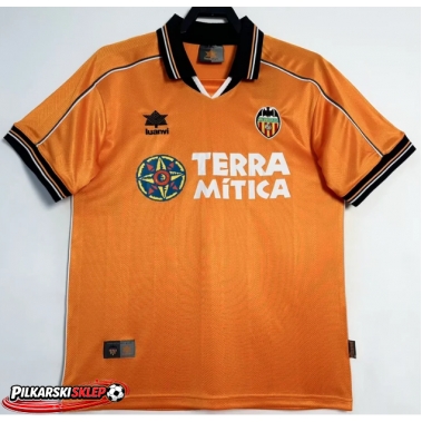 Valencia 1999-2000 Koszulka Retro Wyjazdowa Krótki Rękaw
