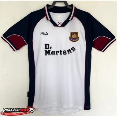 West Ham 1999-2000 Koszulka Retro Wyjazdowa Krótki Rękaw