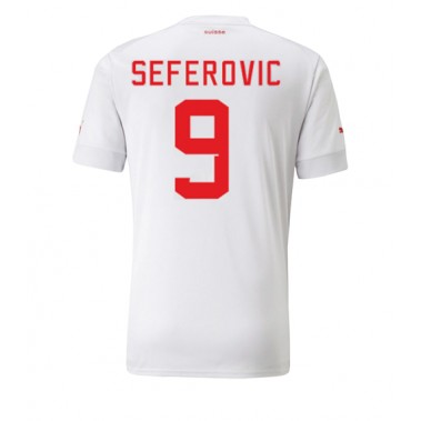 Švicarska Haris Seferovic #9 Koszulka Wyjazdowa MŚ 2022 Krótki Rękaw
