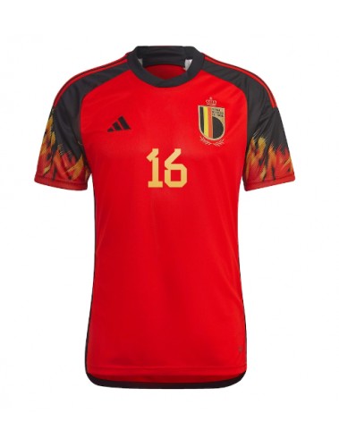 Belgija Thorgan Hazard #16 Koszulka Podstawowa MŚ 2022 Krótki Rękaw