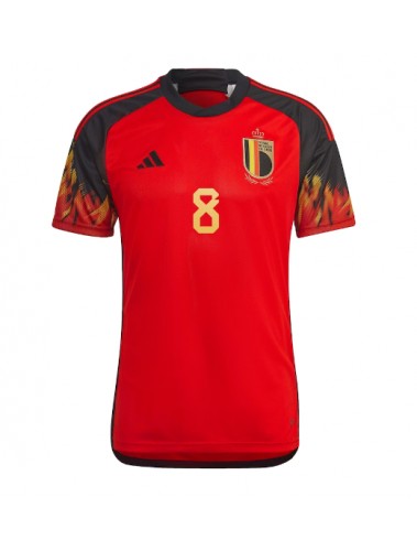 Belgija Youri Tielemans #8 Koszulka Podstawowa MŚ 2022 Krótki Rękaw