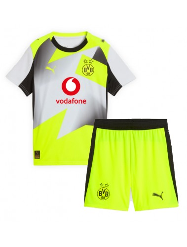 Borussia Dortmund Jobe Bellingham #7 Koszulka Wyjazdowa dzieci 2025-26 Krótki Rękaw (+ krótkie spodenki)