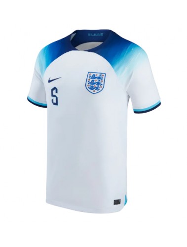 Engleska John Stones #5 Koszulka Podstawowa MŚ 2022 Krótki Rękaw