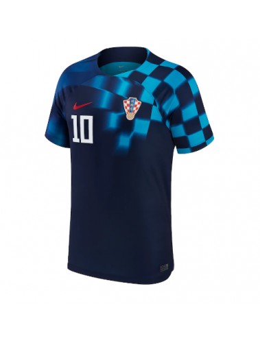 Hrvatska Luka Modric #10 Koszulka Wyjazdowa MŚ 2022 Krótki Rękaw