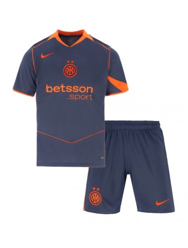 Inter Milan Denzel Dumfries #2 Koszulka Trzecia dzieci 2025-26 Krótki Rękaw (+ krótkie spodenki)