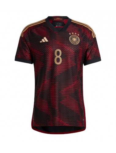 Njemačka Leon Goretzka #8 Koszulka Wyjazdowa MŚ 2022 Krótki Rękaw