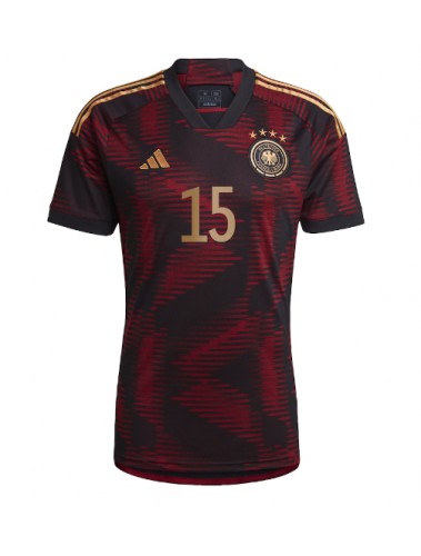 Njemačka Niklas Sule #15 Koszulka Wyjazdowa MŚ 2022 Krótki Rękaw