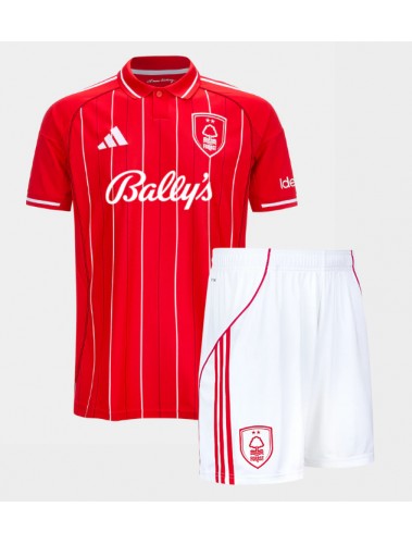 Nottingham Forest Douglas Luiz #12 Koszulka Podstawowa dzieci 2025-26 Krótki Rękaw (+ krótkie spodenki)