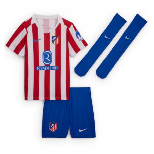 Atletico Madrid Julian Alvarez #19 Koszulka Podstawowa dzieci 2025-26 Krótki Rękaw (+ krótkie spodenki)
