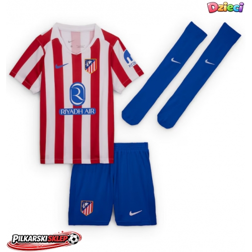 Atletico Madrid Robin Le Normand #24 Koszulka Podstawowa dzieci 2025-26 Krótki Rękaw (+ krótkie spodenki)