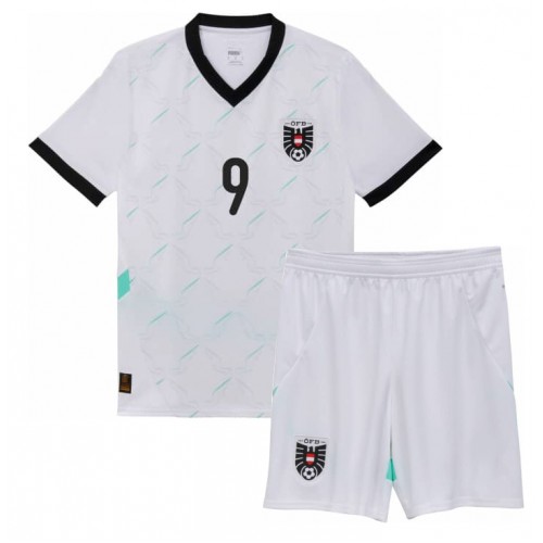 Austria Marcel Sabitzer #9 Koszulka Wyjazdowa dzieci ME 2024 Krótki Rękaw (+ krótkie spodenki)