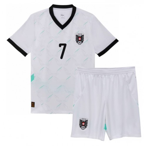 Austria Marko Arnautovic #7 Koszulka Wyjazdowa dzieci ME 2024 Krótki Rękaw (+ krótkie spodenki)