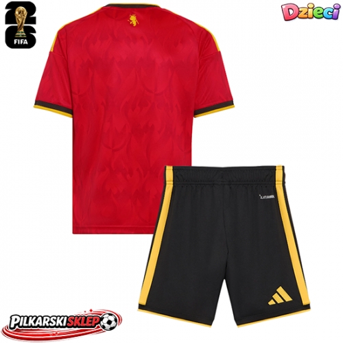Belgia Koszulka Podstawowa dzieci MŚ 2026 Krótki Rękaw (+ krótkie spodenki)
