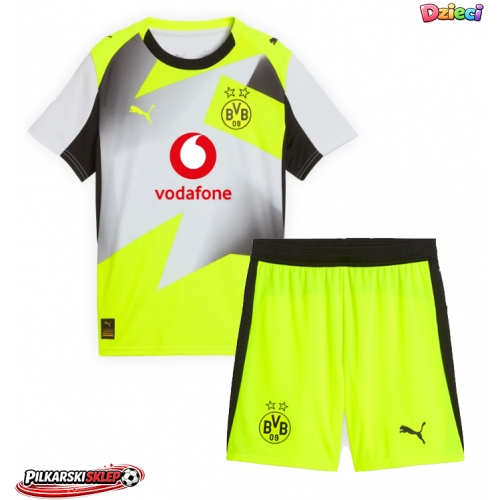 Borussia Dortmund Nico Schlotterbeck #4 Koszulka Wyjazdowa dzieci 2025-26 Krótki Rękaw (+ krótkie spodenki)