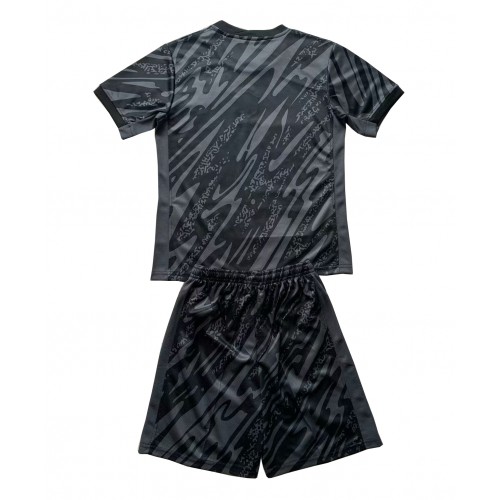 Brazylia Bramkarskie Koszulka Wyjazdowa dzieci Copa America 2024 Krótki Rękaw (+ krótkie spodenki)