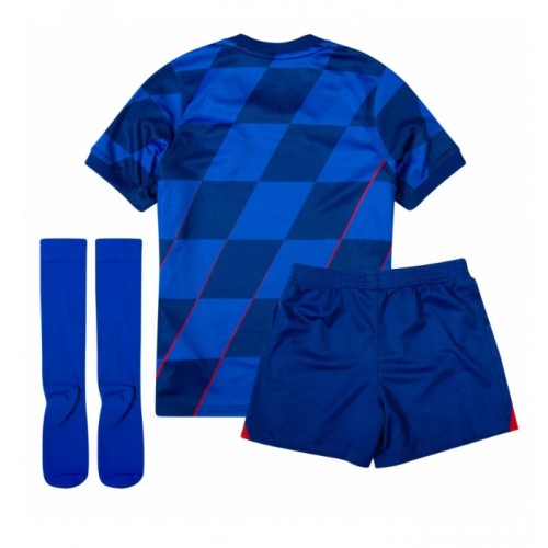 Chorwacja Koszulka Wyjazdowa dzieci ME 2024 Krótki Rękaw (+ krótkie spodenki)