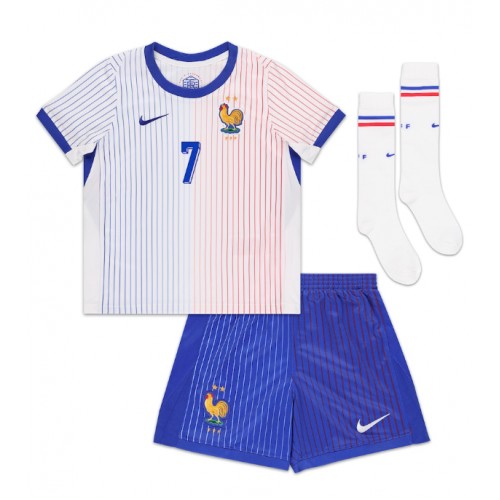 Francja Antoine Griezmann #7 Koszulka Wyjazdowa dzieci ME 2024 Krótki Rękaw (+ krótkie spodenki)