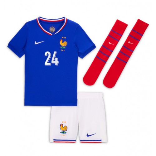 Francja Ibrahima Konate #24 Koszulka Podstawowa dzieci ME 2024 Krótki Rękaw (+ krótkie spodenki)