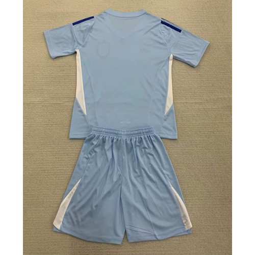 Hiszpania Bramkarskie Koszulka Podstawowa dzieci ME 2024 Krótki Rękaw (+ krótkie spodenki)