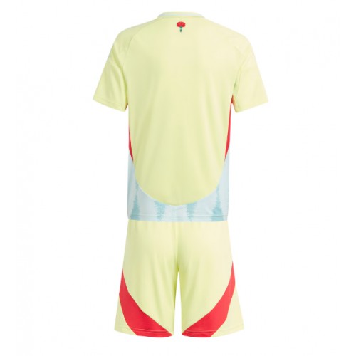 Hiszpania Koszulka Wyjazdowa dzieci ME 2024 Krótki Rękaw (+ krótkie spodenki)